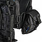 Плитоноска бронежилет WARMOR 3 чорна зі швидким скиданням MOLLE 8 підсумків + кишені під бічний захист, фото 7