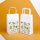 Пакети для дитячих подарунків 260*150*350 Крафт Пакет під подарунки першокласникам, фото 4