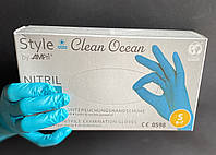 Перчатки нитриловые без пудры Ampri Style color Clean Ocean