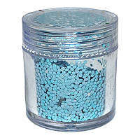 Блискітки шестикутники мілкі блакитні