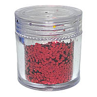 Блискітки шестигранник для нігтів, червоні.