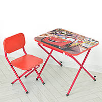 Детский СТОЛ-Парта со стульчиком "Тачки Червоний" красный для мальчика