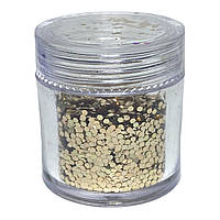 Блискітки шестигранник декор в баночці, золото