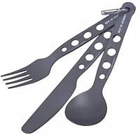 Набор столовых приборов для туризма Sea to Summit Alpha Cutlery Set Black 3ps (нож,вилка, ложка), алюминий