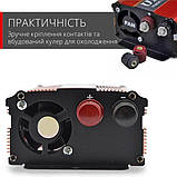 Автомобільний інвертор перетворювач струму 2000 W 12 V / 220 V з датчиками роботи та портом USB UN-2000, фото 2