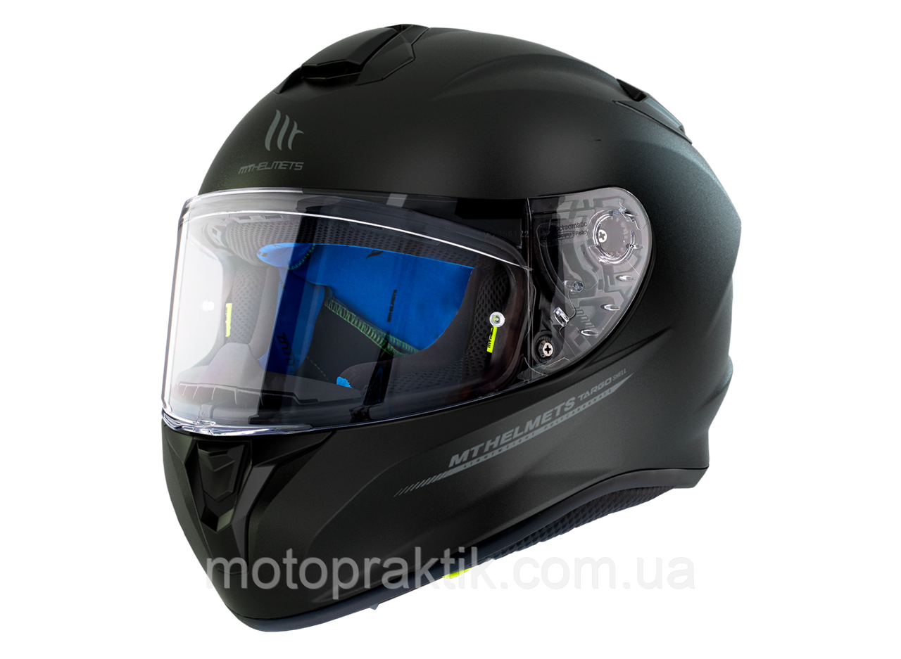 MT Targo Solid A1 Matt Black, XS Мотошолом інтеграл