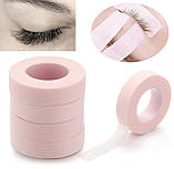 Клейка стрічка (скотч) під очі для нарощування та корекції вій, (1,2см.) Паперова рожева S, фото 8
