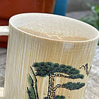 Бамбукова еко кружка кухоль"Японська сосна" 350мл 10х8см, натуральний бамбук ручна робота, фото 7