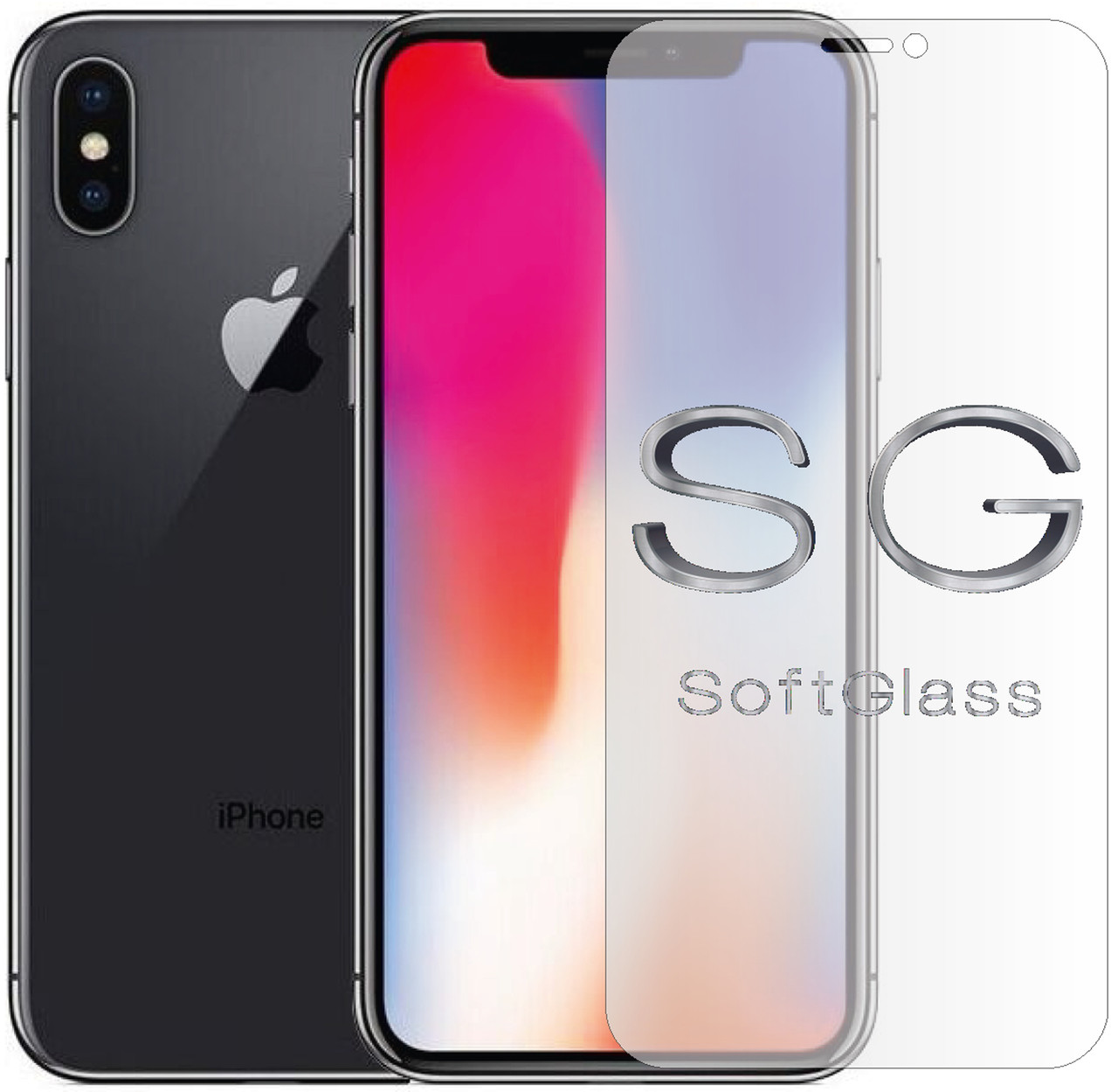 М'яке скло Apple iPhone X на екран поліуретанове SoftGlass