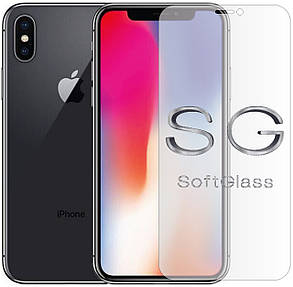 Бронеплівка для Apple iPhone X на екран зносостійка поліуретанова SoftGlass