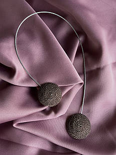 Магніти для штор та тюлі "Круг", колір: темно-коричневий