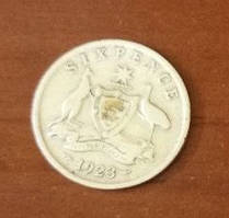 Австралія 6 пінсів 1923 Срібло