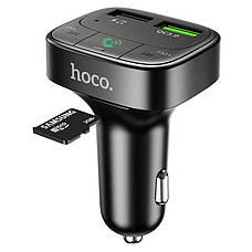 FM модулятор трансмітер HOCO E59 Promise QC3.0 Bluetooth 5.0 адаптер Зарядний пристрій Чорний, фото 4