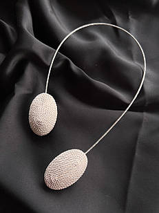 Магніти для штор та тюлі "Овал", колір: молочний