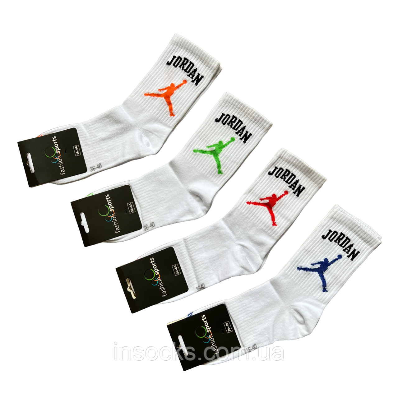 Шкарпетки підліткові "Fashion Sports" Jordan. 36-40р. Високі, демісезонні.