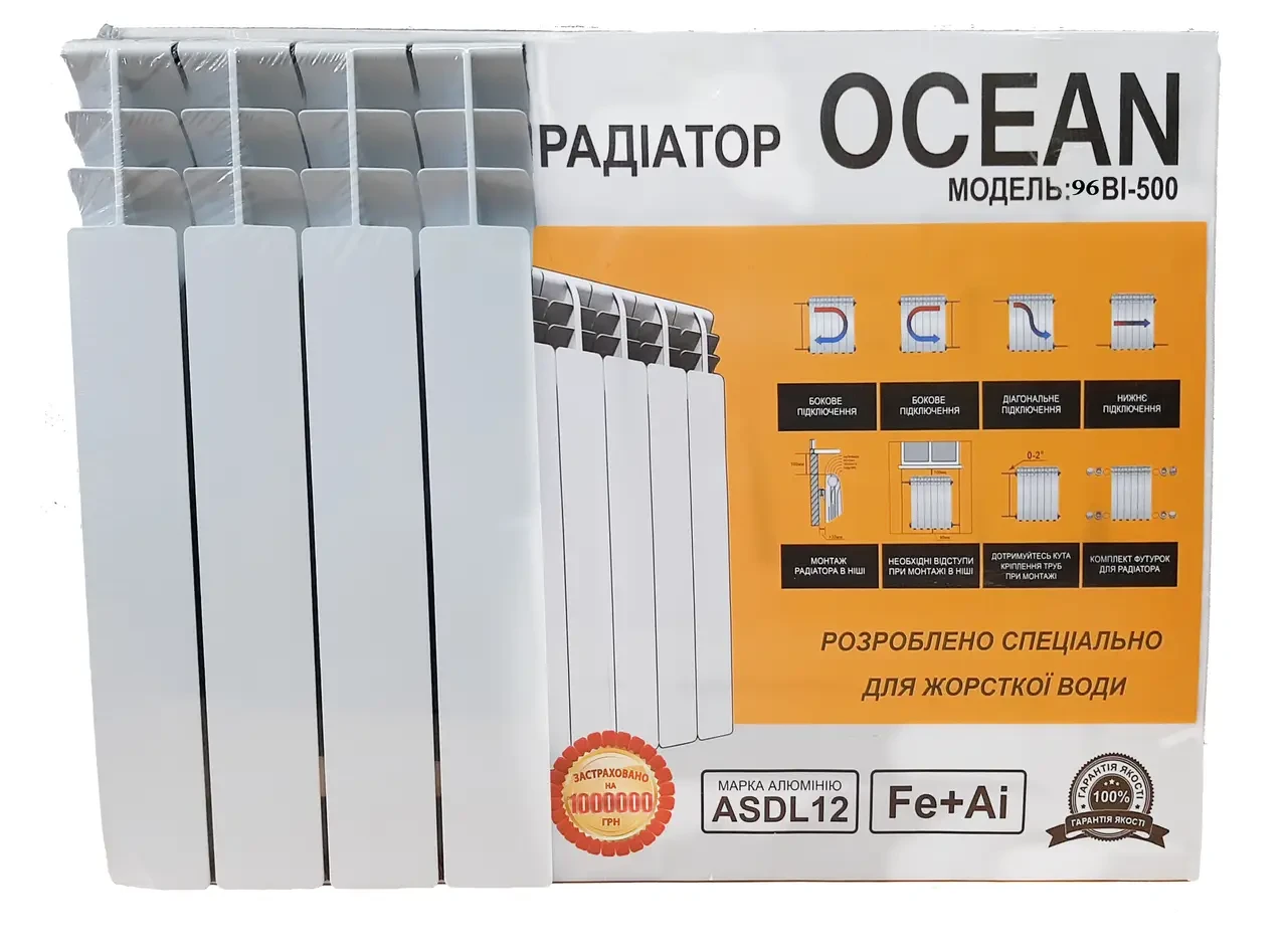 Биметалический радиатор OCEAN 570*96 - фото 5 - id-p1909630727