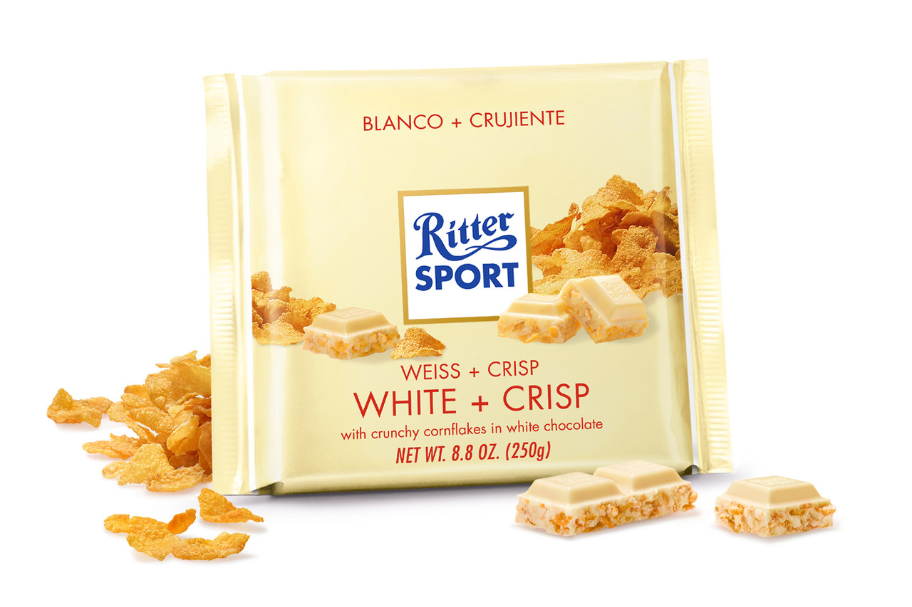 Шоколад Ritter Sport Weiss + Crisp (Риттер Спорт с кукурузными хлопья), 100 г - фото 2 - id-p332452990