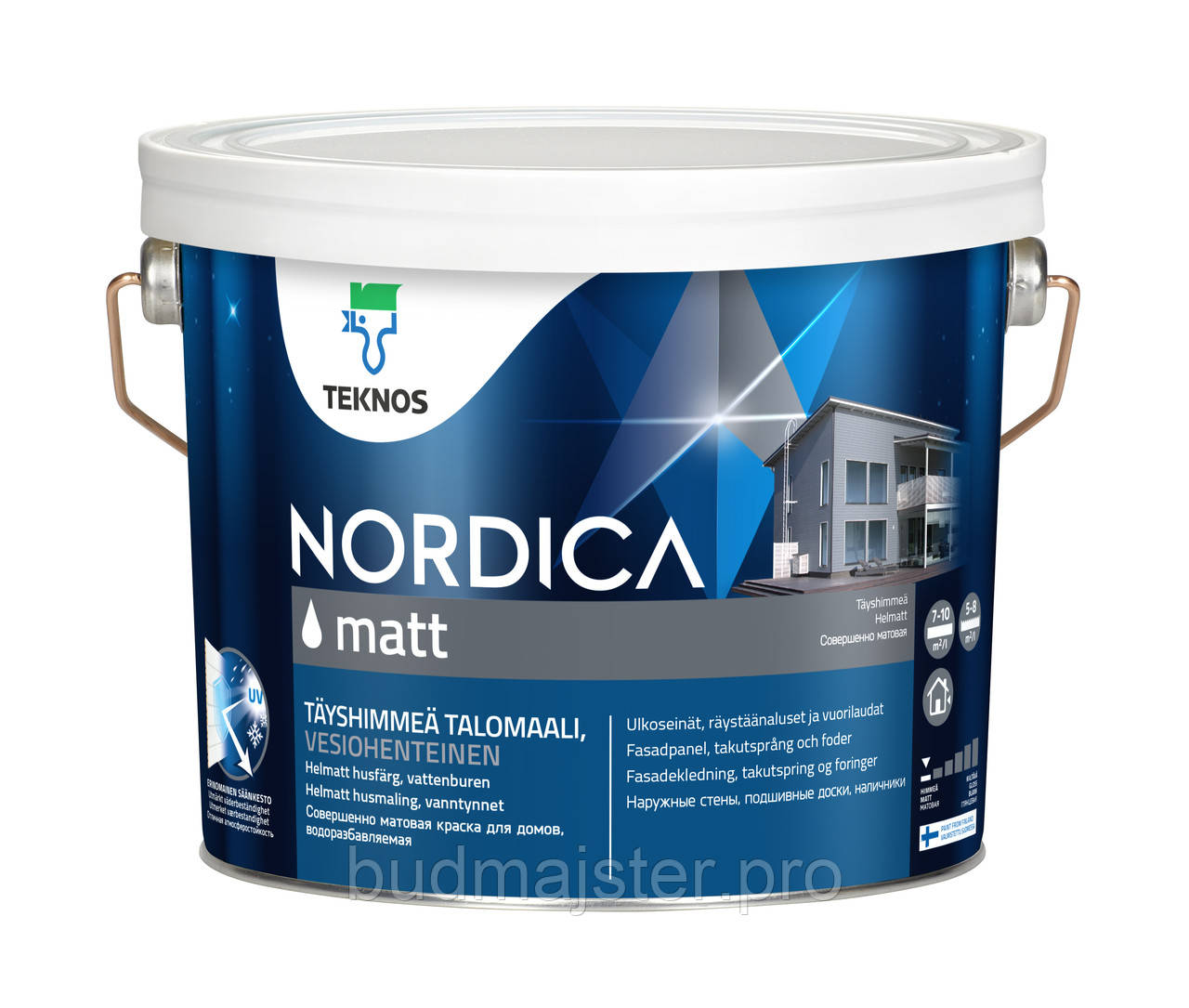 Фарба TEKNOS NORDICA MATT для дерев’яних поверхонь, 2.7 л. Б3