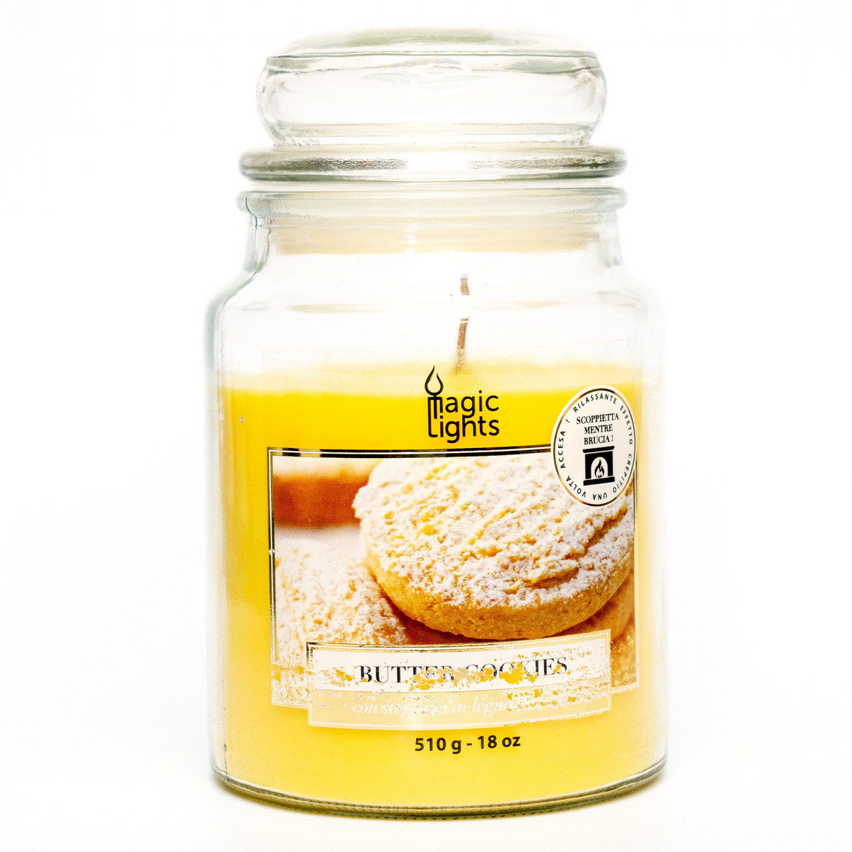 Ароматична свічка Magic Lights, аромат Ваніль, 510 гр, жовта арт. 90074, фото 1