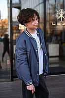Детская подростковая куртка бомбер оверсайз куртка с плащевки на синтепоновой подкладке унисекс