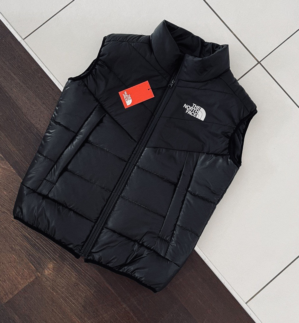 Чоловіча безрукавка The North Face. Жилетка спортивний жилет стьобаний Туреччина чорна. Живе фото