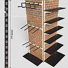 Рейка NARMER-2, Рейка подвійна H2000 L30 W10 s1,2. Торговий профіль для полиць, металевий настінний стелаж, фото 2