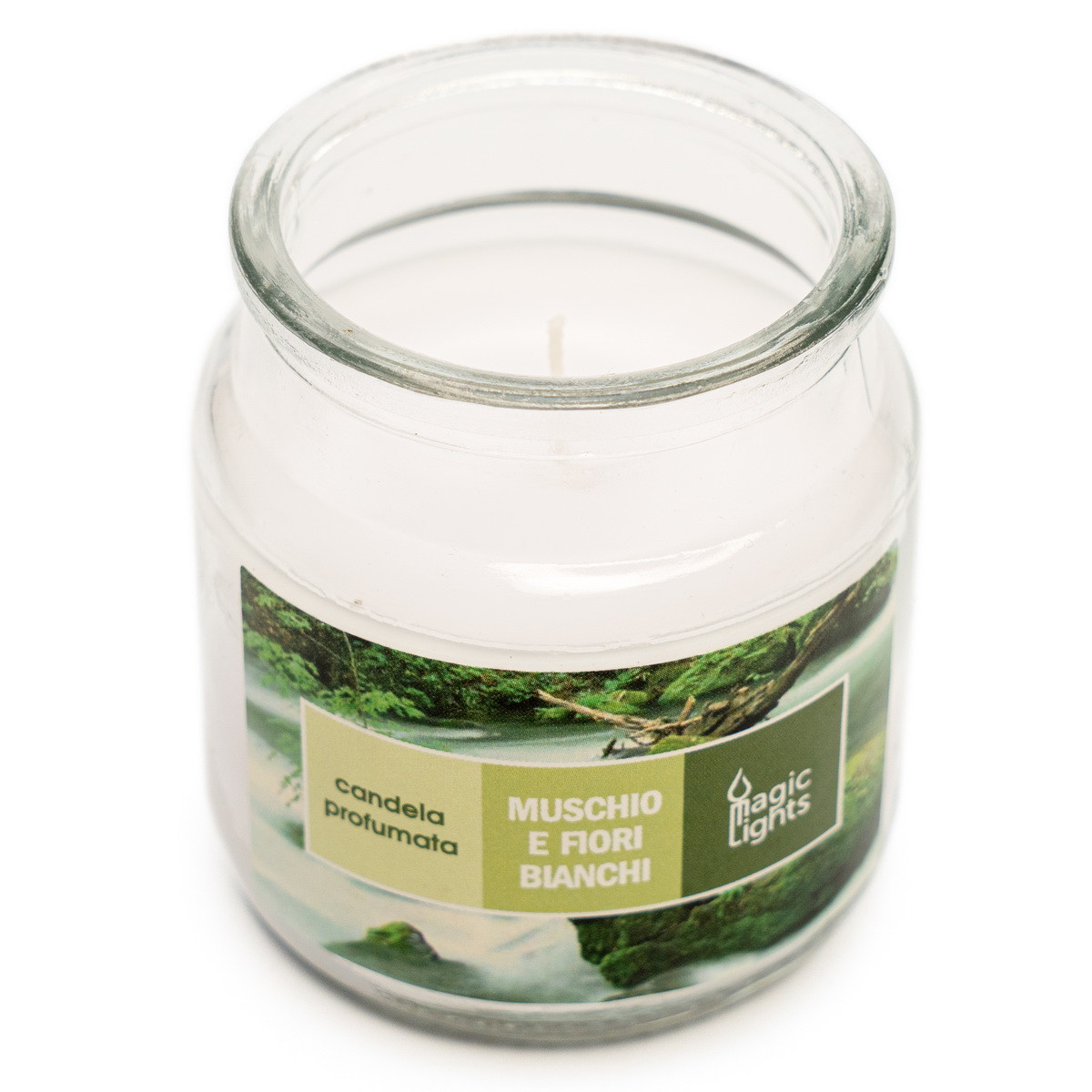 Ароматична свічка Magic Lights, аромат Мускус, 95 гр, 9x5,5 см, біла арт. 90062, фото 1
