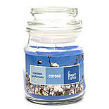 Ароматична свічка Magic Lights, аромат Бавовна, 95 гр, 9x5,5 см, блакитна арт. 90063, фото 2