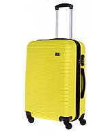 Середня валіза поліпропілен жовта (65 л) Арт.8080/3 yellow (M) Bagia Польща