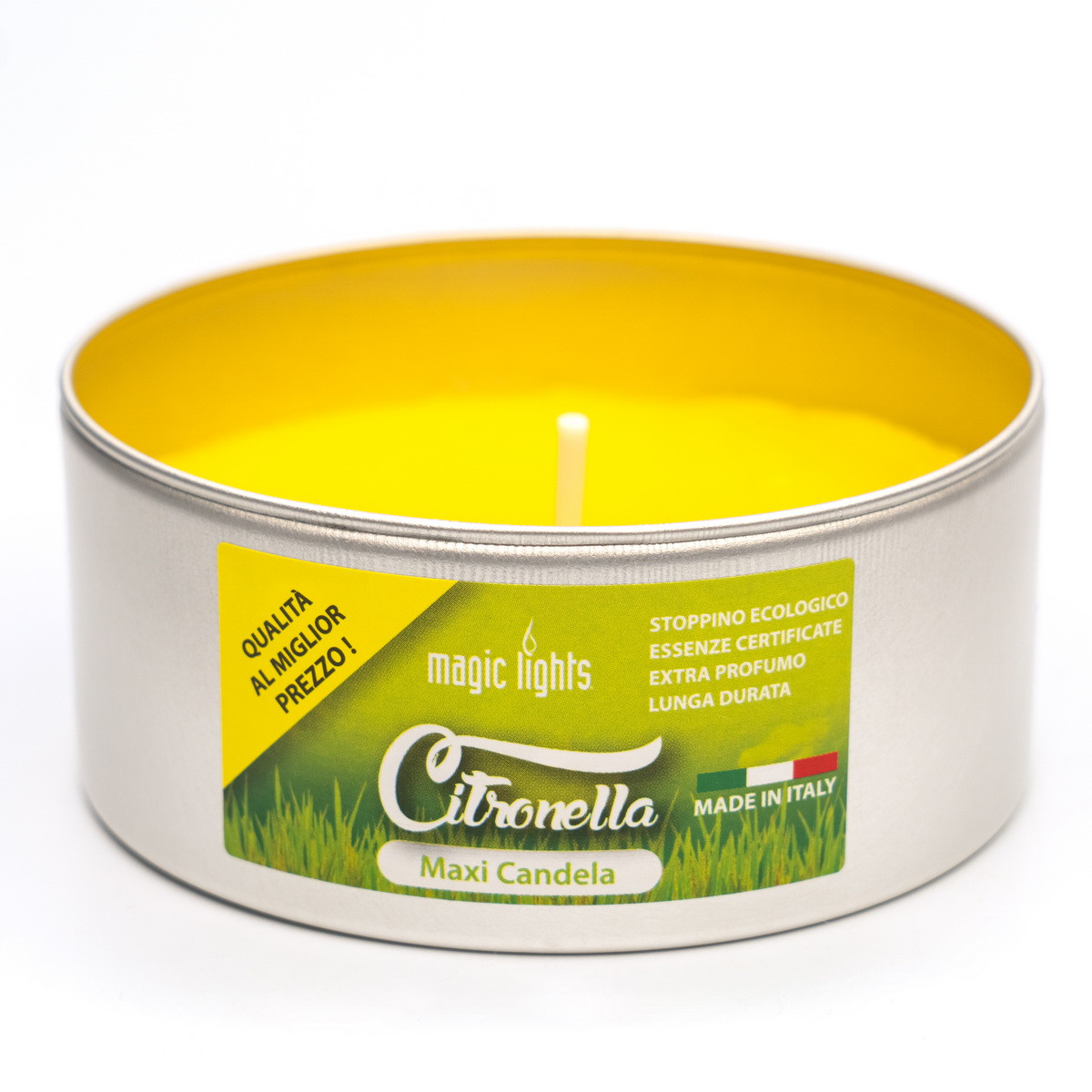 Ароматична свічка Magic Lights, аромат Цитронелла, 147 гр, 9,7x4 см, помаранчева арт. 53010, фото 1
