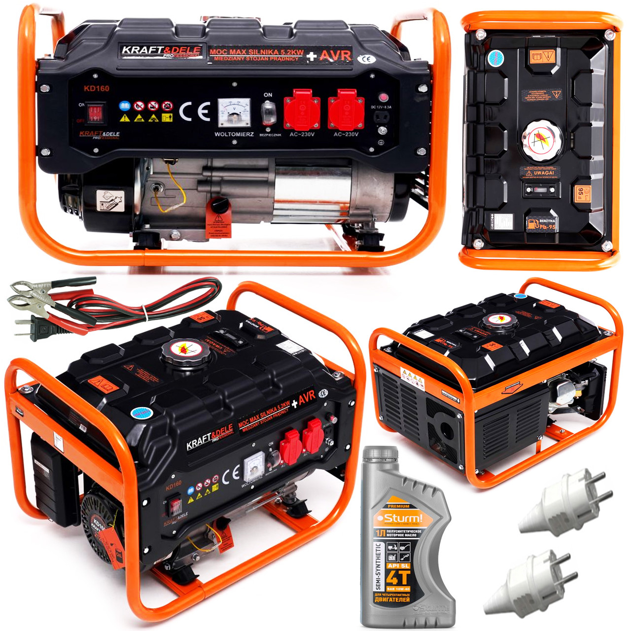 Генератор бензиновий Kraft&Dele KD160 3500W +масло