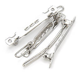 Основа для шпильки автомат прямокутна з двома отворами 40х5 мм Платина 10 шт.