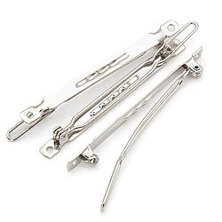 Основа для шпильки автомат прямокутна з двома отворами 60х5 мм Платина 10 шт.