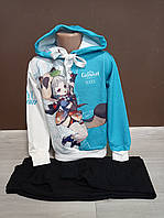 Детский спортивный костюм "Аниме Сая" для девочки Jellymoon Турция на 6-10 лет двойка штаны и худи