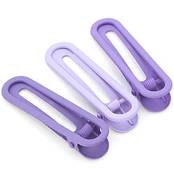 Шпилька для волосся Soft-touch метал 3 шт. 60х16 мм Фіолетовий