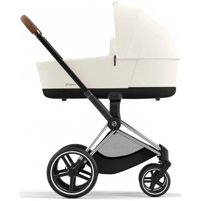 Коляска Cybex Priam 4.0 шасі Chrome Brown + люлька Off White