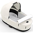 Коляска Cybex e-Priam 2 в 1 Off White шасі Chrome Brown, фото 4