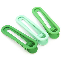 Шпилька для волосся Soft-touch метал 3 шт. 60х16 мм Зелений