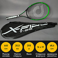 Тенісна ракетка для великого тенісу з чохлом ракетка для гри у великий теніс ODEAR Салатовий  (55)