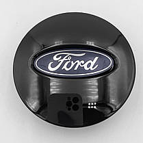 Ковпачки (заглушки) на литі диски FORD (Форд) 65 мм Чорні, фото 4