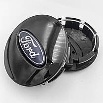 Ковпачки (заглушки) на литі диски FORD (Форд) 65 мм Чорні, фото 3