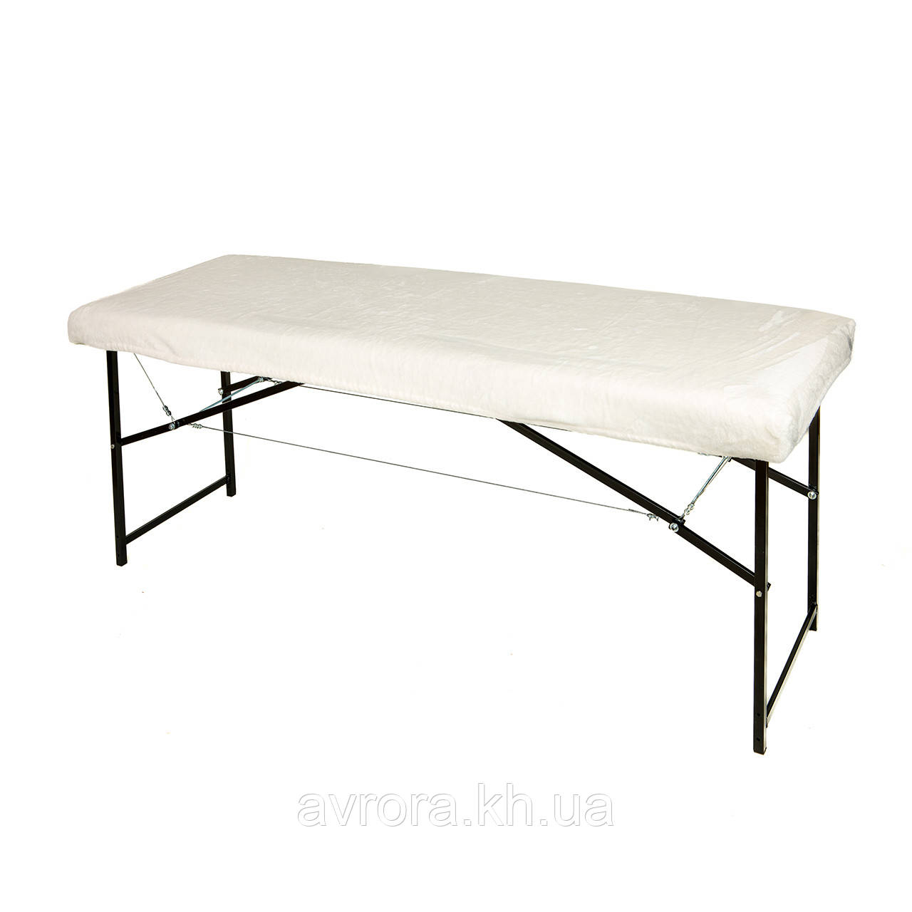 Чохол махровий на кушетку, масажний стіл, багаторазовий. Молочний, фото 1