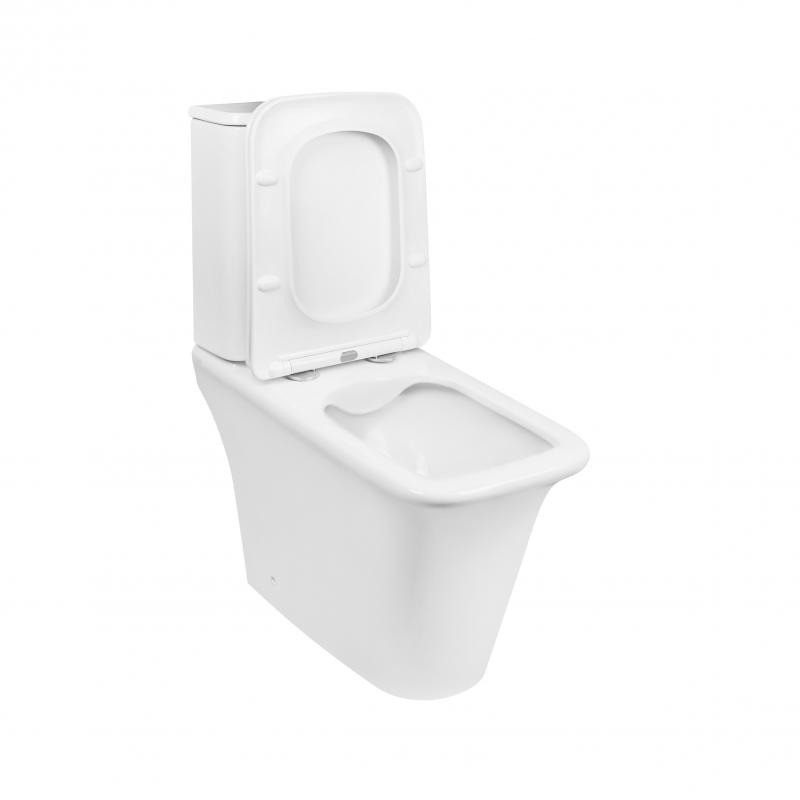 Унітаз Qtap Kalao підлоговий Rimless з сидінням Slim Duroplast/ Soft-close