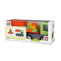 Машинка "Строительная платформа с кубиками" Efko 27054 , World-of-Toys