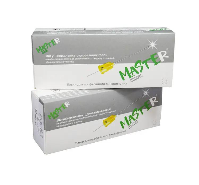 Стоматологічні карпульні голки MASTER 0,3Х25, фото 1