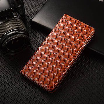 Чохол для Huawei P Smart S / Y8p з натуральної шкіри протиударний магнітний книжка з підставкою "VENETTA"