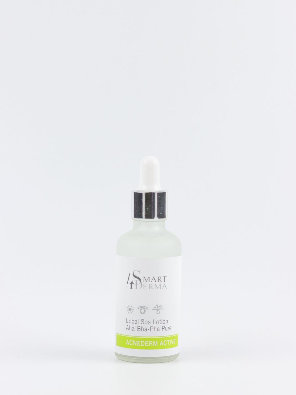 Smart4Derma Acne Derm Active Local Sos Lotion Ана-Bha-Pha Pure Мультикислотна локальна присушка, 50 мл