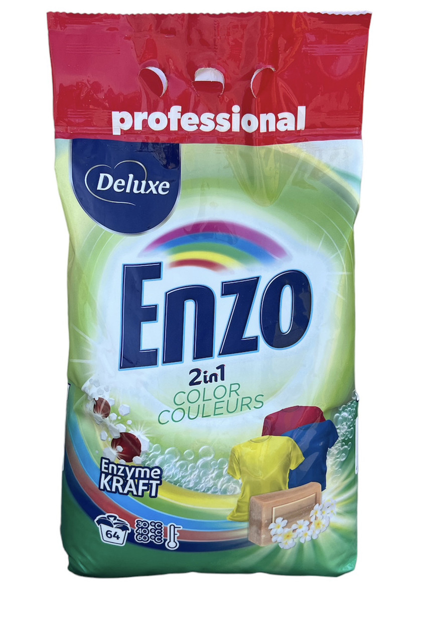 Порошок для прання Deluxe Enzo 4.5 кг 64 прання для кольорового