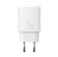 Сетевое зарядное устройство адаптер Baseus QC3.0+PD3.0 20W USB+Type-C 3A телефона белый