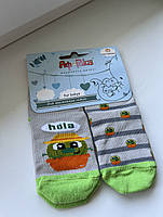 Шкарпетки бавовняні дитячі демісезонні з малюнком "Кактуси", фото 6